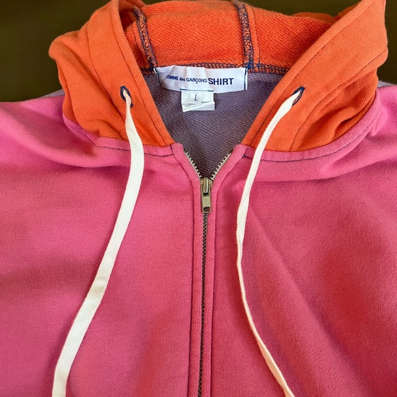 Come des Garçon Shirt Zip-Up Hoodie Size L - Picture 5 of 12
